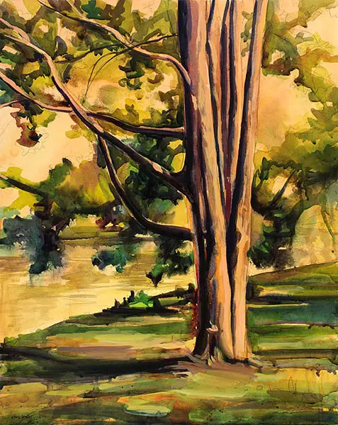 Acrylic painting of a tree.