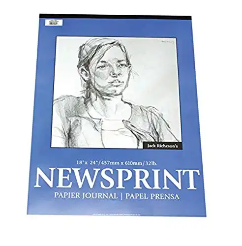 Jack Richeson Newsprint Pad 18 x 24 Inches 100 Sheets